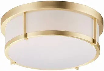 Maxim Lighting Rogue LED 1-Light Flush Mount | Satin Brass Finish | Pc Shade | Transitional Hallway Flush Mount Ceiling Light | 10273WTSBR