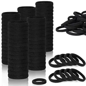 Hair Ties for Girls Elastic Hair Tie 200 PCS Black Soft for Medium Hair Hair Accessories for Women Perfect for Long Lasting Braids Ponytails and More Pain Free Hair Ponytail Holders Hair Elastic Band