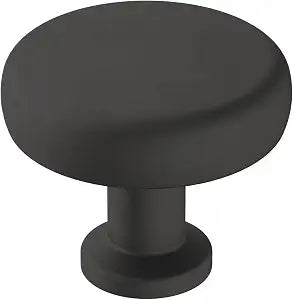 Amerock 1-1/4" Round Factor Matte Black Cabinet Knob