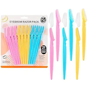 D 21PCS Eyebrow Razors and Trimmers, Face Razors for Women