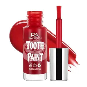 Blood Red Tooth Paint, Realistic SFX Makeup for Halloween Vampire Looks, Durable Teeth Paint for Halloween SFX Makeup,Theatre Performances, Costume Parties.