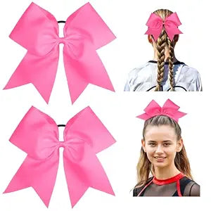 CN Pink Cheer Bows for Cheerleaders, Cheerleading Hair Bows for Girls