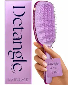 Lily England Detangler Hair Brush for Women for Curly Wet & Dry, Purple