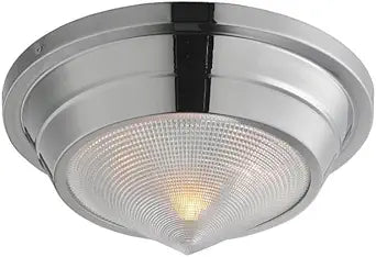 Maxim Lighting Hargreaves 1-Light Flush Mount | Polished Nickel Finish | Glass Shade | Hallway Flush Mount Ceiling Light | 10390PRPN