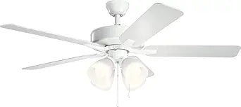 330016WH Basics Pro Premier 52'' Ceiling Fan with LED Lights, White