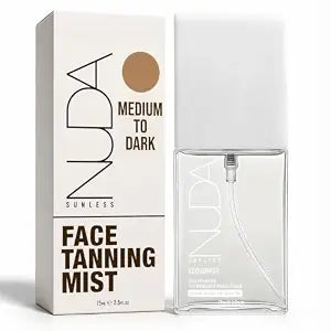 Nuda CloudMist Face Self Tanner Mist, Tanning Spray, Medium to Dark Skin