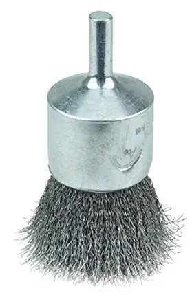 Weiler 36284 Wolverine 1" Crimped Wire End Brush, .006" Steel Fill, 1/4" Stem, Made in The USA (Pack of 10)
