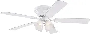 Westinghouse 7232300 CONTEMPRA IV Indoor Ceiling Fan with Light, 52 Inch, WHITE