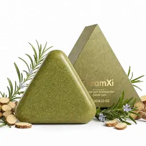 Korean Scalp Revival Bar, Rosemary Shampoo Bar for Hair Growth & Anti-Dandruff, Herbal Botanical Solid Hair Care Soap for Thinning Hair, Deep Cleansing & Soothing Scalp Care, 4.23 oz