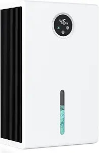 Dehumidifier for Home 1000 sq.ft Auto Shut Off Energy Saving & Quiet Design w/ 95 OZ Water Tank w/ 7 Colors LED Light w/Touch Screen Humidity Display Portable for Bedroom Bathroom Basement