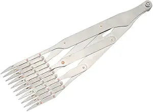 1PCS Leather Belt Quick Mark Equally Spacing Isometric Divider Ruler Tool Knife Cutter Punch Leathercraft DIY Auxiliary Tool (L/11 Teeth)