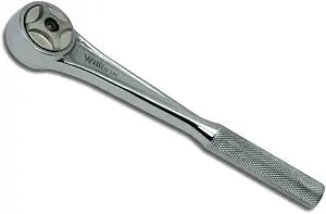 Williams JHWS-52A 1/2-Inch Drive Round Head Ratchet with Chrome Finish, Knurled Grip Handle, Double Pawl Design, 72 Tooth Gear Engagement - 11-5/16 Inches