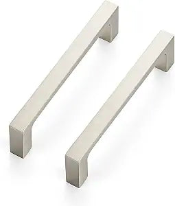 Ravinte Brushed Nickel Cabinet Handles Square Pulls, 4 Inch, 5 Pack