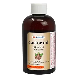A+Health Castor Oil 100% Pure, Laxative, Skin and Hair Care 6 fl oz