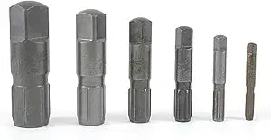 RIDGID 35685 Model 883 6-Piece Pipe Extractor Set, 1/8" to 1" Tough Steel Extractors for Broken Pipes