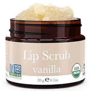 USDA Organic Lip Scrub Vanilla - USA Made with Natural Ingredients