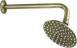 Kingston Brass K135A3CK Victorian 5-1/4-Inch Round Raindrop Brass Shower Head with 12-Inch Shower Arm in Antique Brass
