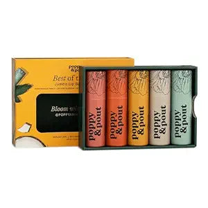 Jumbo Lip Balm Gift Set (5-Pack) | Poppy & Pout All Natural Lip Balms & Moisturizers | Hydrates with Beeswax, Vitamin E, Organic Coconut Oil | Cruelty-Free | Lip Balm in Recyclable Cardboard Tube