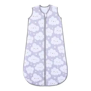 TADO MUSLIN Baby Sleep Sack 2-4 T 95% Viscose from Bamboo 5% Spandex Boys & Girls Wearable Blanket 1.0 TOG Toddler Sleeping Sack 2- Way Zipper X-Large Cloud