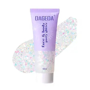 DAGEDA Rainbow Body Glitter Gel, Sparkly Hair Face Glitter Makeup
