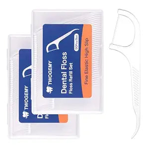 Dental Floss Picks Stronger 100 Count Adult Floss Sticks Refill Set Case