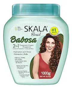 SKALA Babosa 2-in-1 Treatment Cream with Aloe Vera for Curly Hair 35.3 Oz