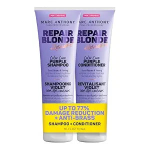 Marc Anthony Repair Blonde, Purple Toning Hair Shampoo & Conditioner Set