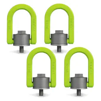 4 Pack Swivel Eye Bolt Hoist Ring M8 x 12 G80 Alloy Steel Material, 1100 lbs Large Capacity Swivel Eye Bolt, 360 Rotation Hoist Ring, 1080Mpa Tensile Strength