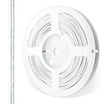 50FT 24AWG 2 Conductor Low Voltage LED Extension Cable Wire, 2 Core Parallel Wire for LED Strip Lights, Outdoor Use, Waterproof, UL2468 Certified, White