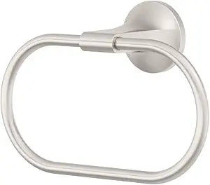Pfister Pfirst Modern Spot Defense Brushed Nickel-Towel Ring for Bathroom BRBPFM0GS