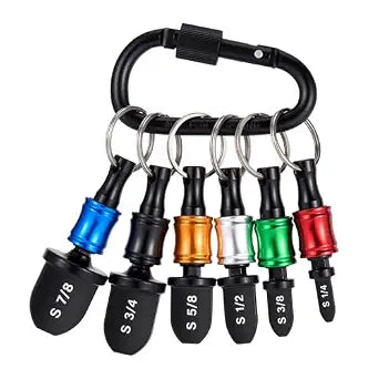 WADEO Swaging Tool HVAC Repairing Set with Bit Holder, Portable Copper Swage Tools HVAC Kit with Keychain, Air Conditioner Copper Tube Pipe Expander Drill Bit 1/4'' 3/8'' 1/2'' 5/8'' 3/4'' 7/8'' Black