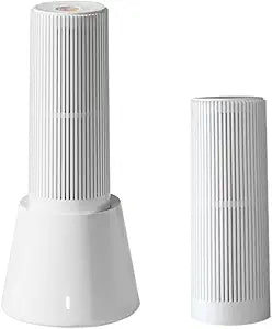 Cordless Gun Safe Mini Dehumidifier, White, 2+1 | Reusable, Rechargeable with Heating Base, Quiet, Portable Drier Stick, TOP-X