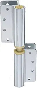 Harris Hardware 28460-B Aluminum Hinge for Toilet Partition Door, 1 Pair for 1 in. Door & 1 in. Pilaster, Bright Anodized Finish