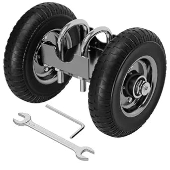 DOZAWA Heavy Duty Gate Wheels for Metal Tube Gate, 8" Sliding Gate Rollers for Driveway Chain Link, 700lbs Rolling Wheel for Garage, Fence