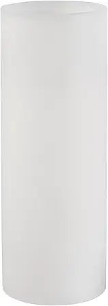 Mikasa 3x8 Inch White LED Pillar Candle with Flickering Flame - Real Wax Flameless Candle with 5-Hour Timer, Battery Operated Decorative Candle for Home Decor, Weddings, Seasonal Displays