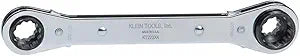 Klein Tools KT223X4 Lineman's Ratcheting 4-In-1 Box Wrench, Made in USA, 1/2-, 9/16-, 5/8-, and 3/4-Inch Sockets