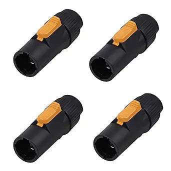 Toronce PowerCon True Waterproof Locking PowerCon 20A Outdoor Protection IP65 Chassis Connectors (SAC3MX_4 Pack)