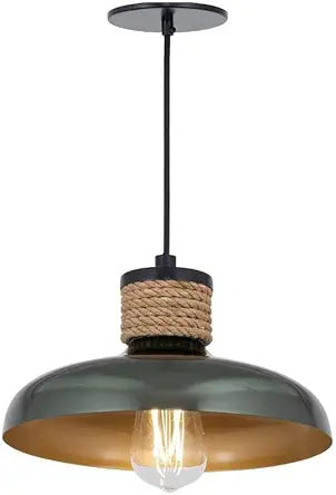 Maxim Lighting Bingham 1-Light Pendant Light | June Bug Steel Finish | Industrial Indoor Light Fixture | Ideal for Kitchen Islands & Dining Rooms | Dimmable | Home Decor Ceiling Fixture | 22492JU