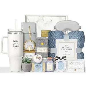 Care Package for Women, 15PC Self Care Gifts for Women Get Well Soon After Surgery, Spa Gift Baskets Mothers Day Birthday Gifts Thank You, Grief, Sympathy Gift for Mom Her Girlfriend Sister Friend