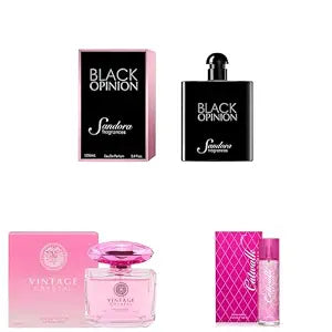 Sandora Fragrances Women's Perfume 3-Pack – Eau de Parfum – Three Full-Size 100 ml Bottles – Warm Sweet Floral Fresh Rich + Feminine Soft Modern Playful + Everyday Statement