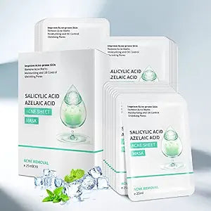 Facial Mask Face Masks Skin Care, Sheet Masks For Acne Prone Hydrating Moisturizing Skincare for Scar Breakouts Pimple Beauty Oil Control Redness 10 Sheets