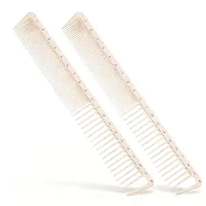 2PCS Hair Cutting Combs with Ruler Measurements, Anti-Static Professional Barber Comb for Salon, Hair Stylists and Barbers, Fine Cutting Combs