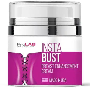 ProLab Organics InstaBust Breast Enhancement Cream – Bust Firming & Lifting Formula for Fuller, Rounder, Bigger Breasts – Volume Boosting Topical – Made in USA