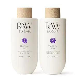 Raw Sugar The Grow Pro Shampoo and Conditioner Bundle, 16 Fl Oz Each