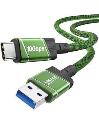 LDLrui USB A to USB C Cable 10Gbps USB 3.2 Data Cable 3Ft Green