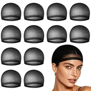 MEEZY 12 Pcs Black Wig Caps for Women, Non-Slip Stocking Cap for Lace Front Wig, Funny Party Cosplay Hair Cap Closed-End Hair Nets for Bachelorette Party Halloween Costume Birthday Wedding