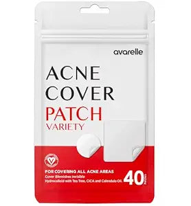 AVARELLE Variety Hydrocolloid Acne Pimple Patches for Face 40 Count