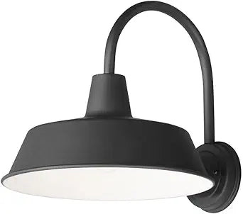 Maxim Lighting Pier M 1-Light Outdoor Wall Light | Black Aluminum Finish | Aluminum Shade | Transitional Outdoor Light Fixture | Ideal for Porches, Patios & Garages | Dimmable Wet Rated | 35018BK