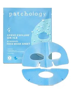 Patchology Iced Hydrogel Cooling Facial Sheet Mask | Face Mask Skincare 1pk