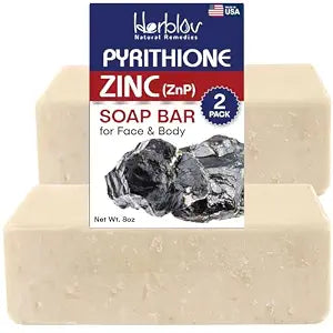 Zinc Soap Bar with Zinc Pyrithione – Gentle All-Natural Face & Body Wash – Daily Cleansing Formula for Oily, Sensitive & Blemish-Prone Skin – Exfoliating Bath Bar Skincare Cleanser – Made in USA